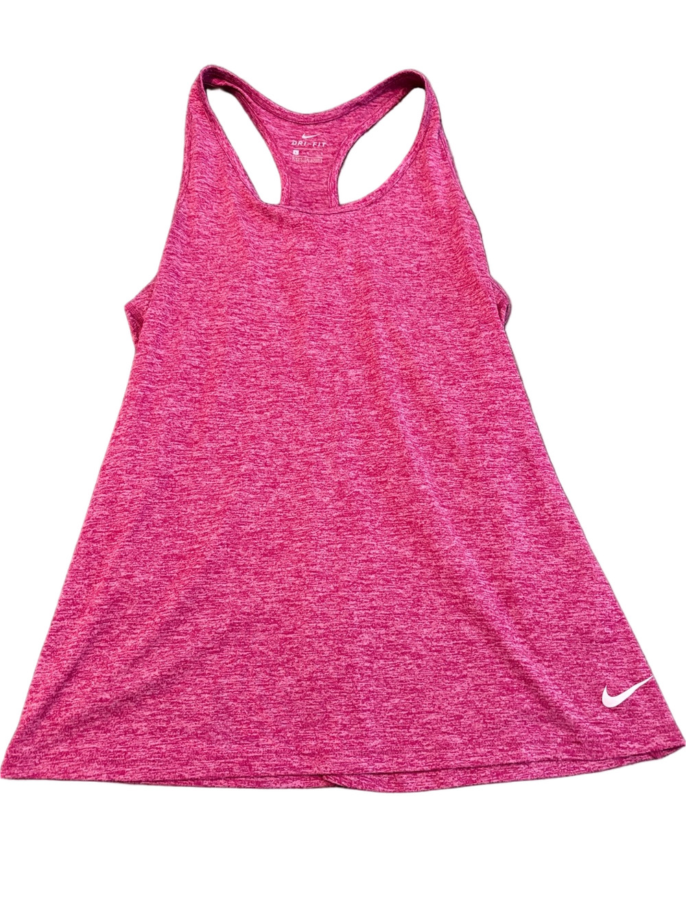 Nike Dri Fit Heathered Pink Racerback Athletic Tank Top Large